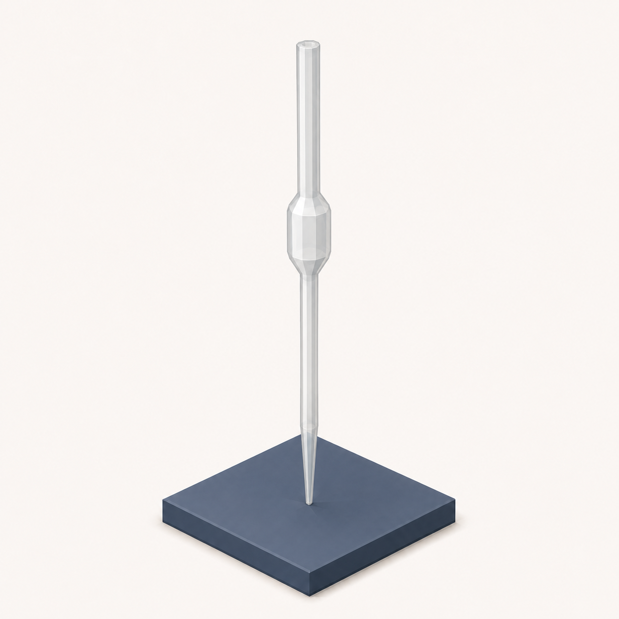 Volumetric pipette with a single graduation mark